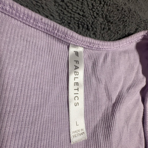 Fabletics Lilac Ribbed Tank Top - Picture 4 of 4